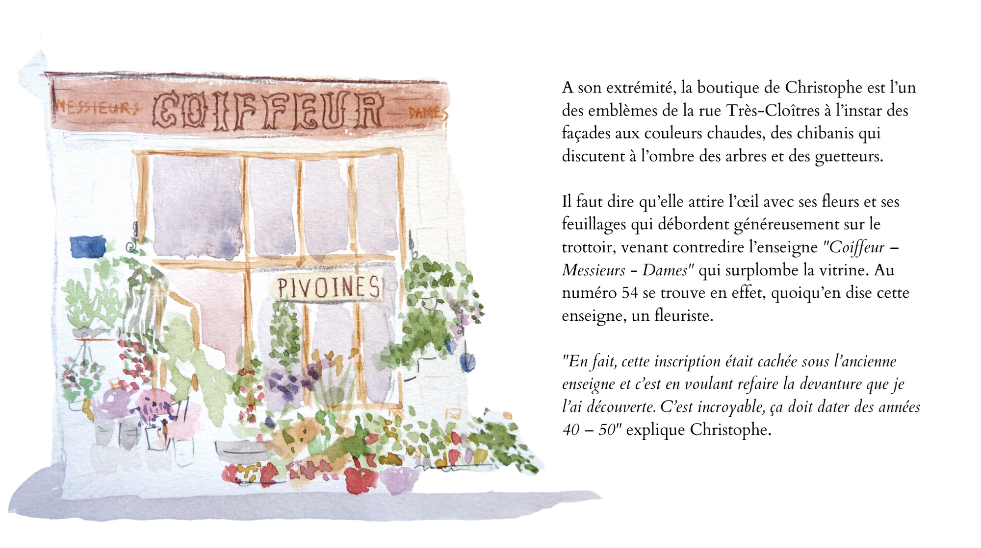 alice raconte - illustratrice - carnettiste - cartographe - grenoble - rue tres-cloitres - aquarelle - reportage dessine - fete des tuiles