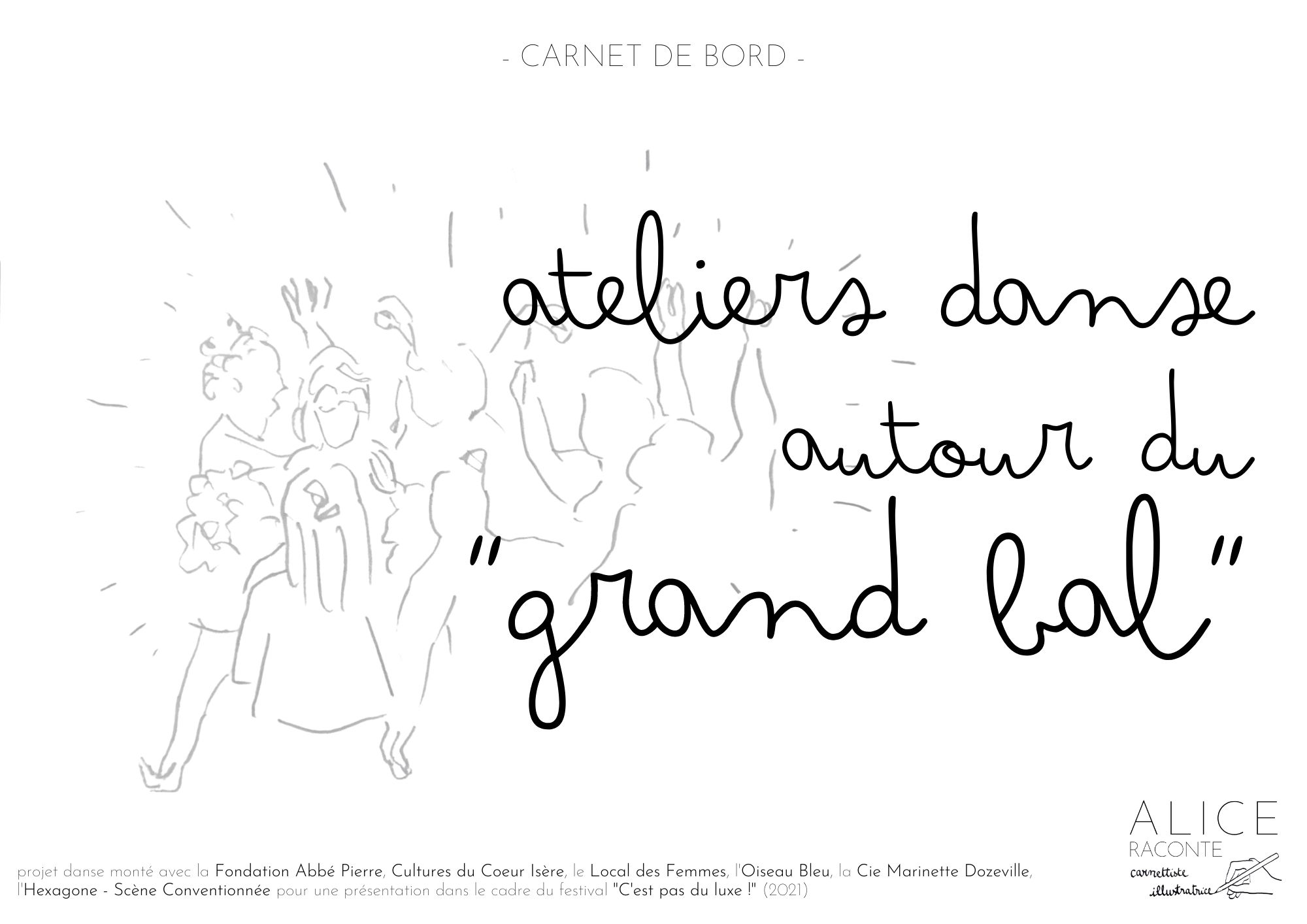 alice raconte - carnettiste - illustratrice - grenoble -  reportage dessine - danse - hexagone - fondation abbe pierre